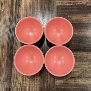 Anthropologie Latte Stoneware 4  Nut Bowls In Matte Melon.